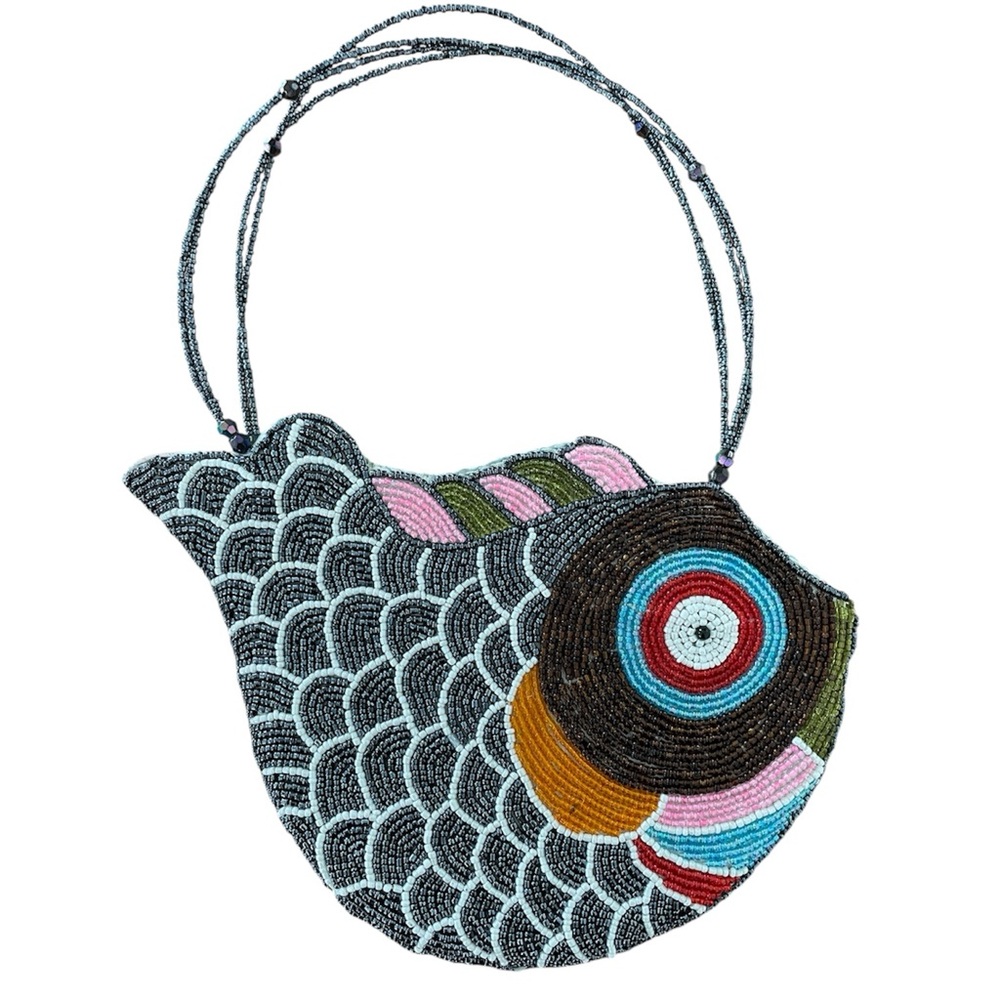 Colorful‎ Beaded Fish Purse